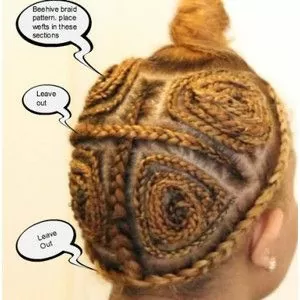 vixen sew in braid pattern