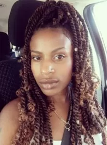 Half Up Kinky Twist Ponytail