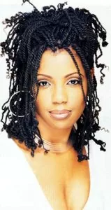 Half Up Kinky Twists