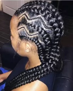 asymmetrical cornrows