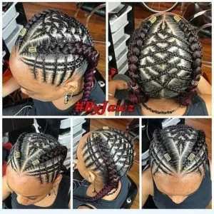 criss-cross cornrows