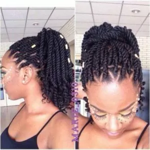 Kinky Twists High Ponytail