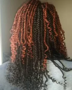 Red And Black Kinky Twists