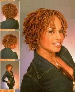 Short Reddish Blonde Kinky Twists