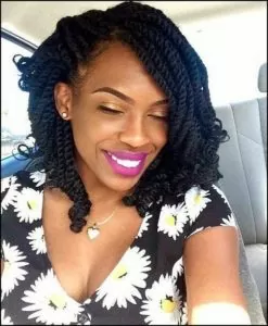 Side Pinned Kinky Twists