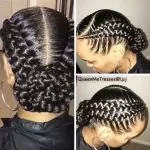 Two French Braids cornrows