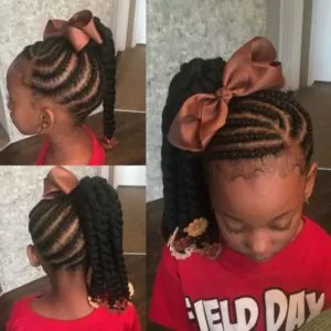 Cornrowed Side Ponytail