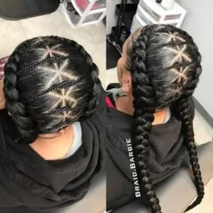 diamond feed in braids