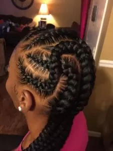 topsy turvy feed in braids