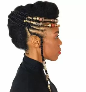 beaded updo