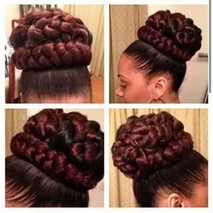 braided high bun