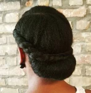 chignon two strand twists