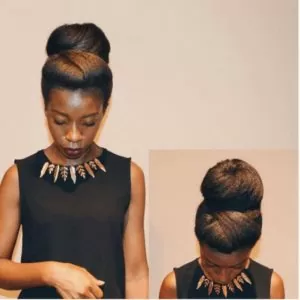 criss cross high bun