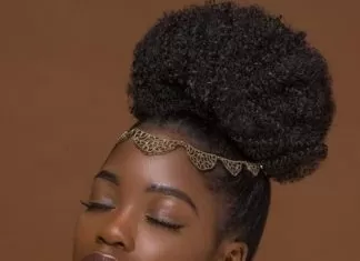 Natural Hair Updos: 35 Natural Updo Hairstyles For Prom Night dressed up high bun