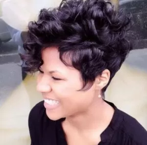 loose curl tapered cut
