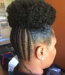 sleek high bun flat twists