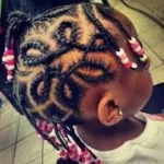 Cornrows With Intricate Design