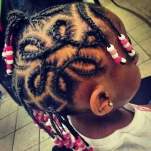 Cornrows With Intricate Design