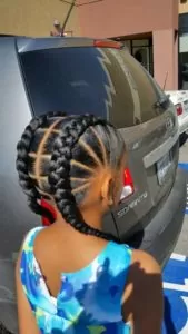 Straight Back Chunky Cornrows