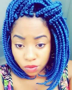 blue bob braids