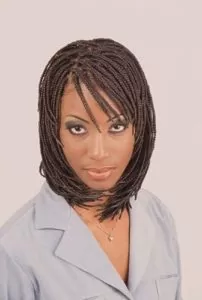 bob braids with bangs