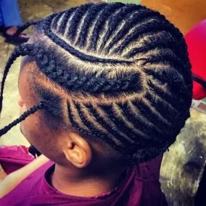 braid pattern side part sew in