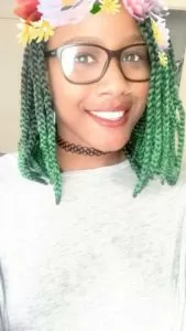green bob braids