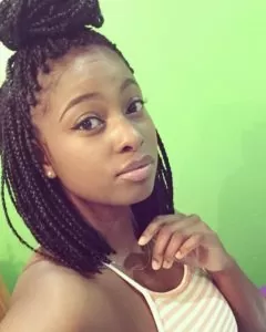 half up half down bob braids