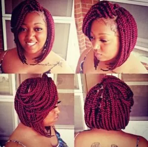 red bob braids