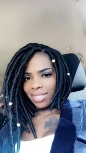 Asymmetrical Bob Faux Locs