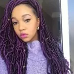 Black And Purple Goddess Locs