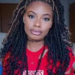 Black and Brown Goddess Locs