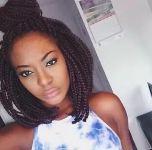 Bob Braids With High Bun