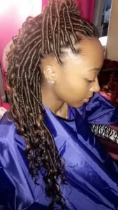 Shiny Brown Goddess Locs