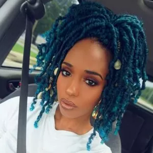 Teal Goddess Locs