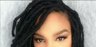 faux locs bob with cowrie shell