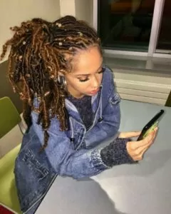 goddess locs side ponytail
