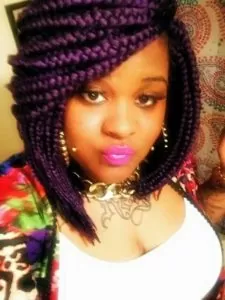 purple braided bob