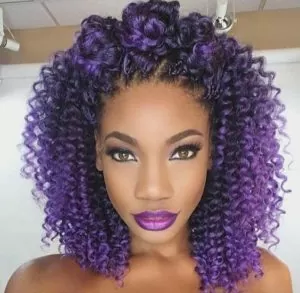 purple crochet braids