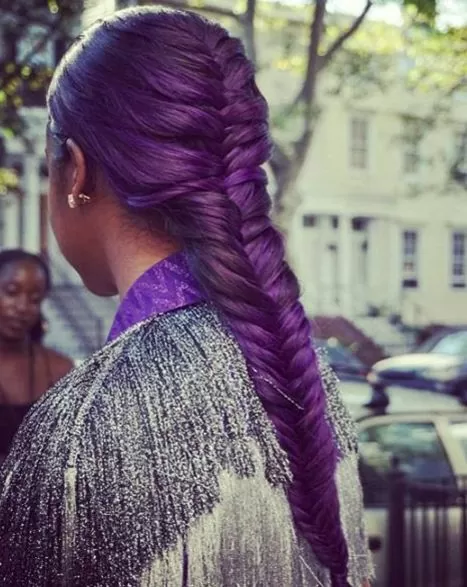 purple goddess braids