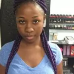 purple ghana braids