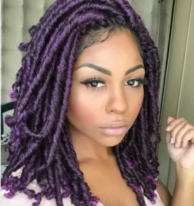 purple goddess locs