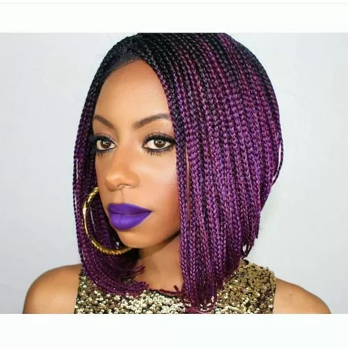 purple goddess braids