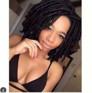 voluminous short faux locs