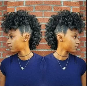 bantu knot out frohawk