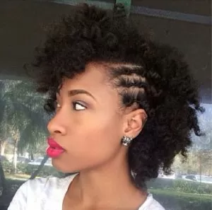 fluffy twist out with flat twists