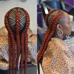 Iverson Braids With A Touch Of Red