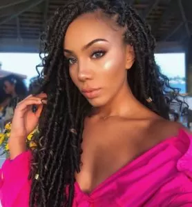 side swept goddess locs