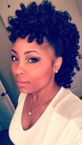 spiral curled frohawk