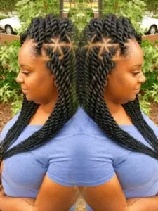 triangle part rope twists